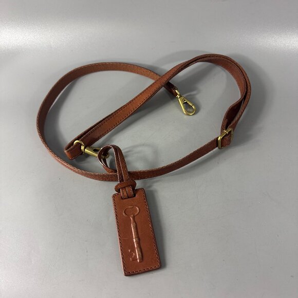 Fossil Brown Leather Adjustable Strap with Matching Hanging Tag - Picture 1 of 8